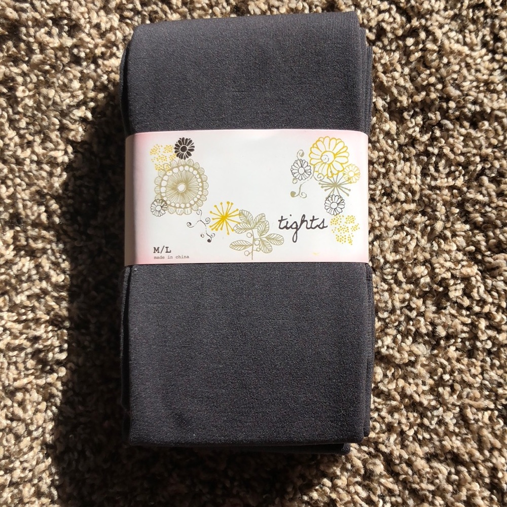 NWT Gray Fully Lined Francescas Tights M/L